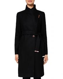 Ted Baker Kikiie Wool-Blend Long Wrap Coat at Bloomingdales